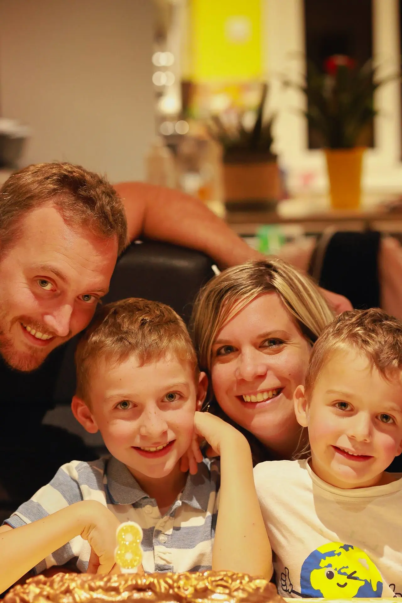 Portrait famille anniversaire enfant 8 ans