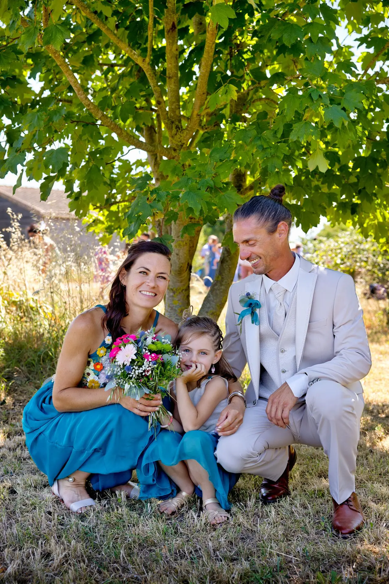 photo famille mariés
