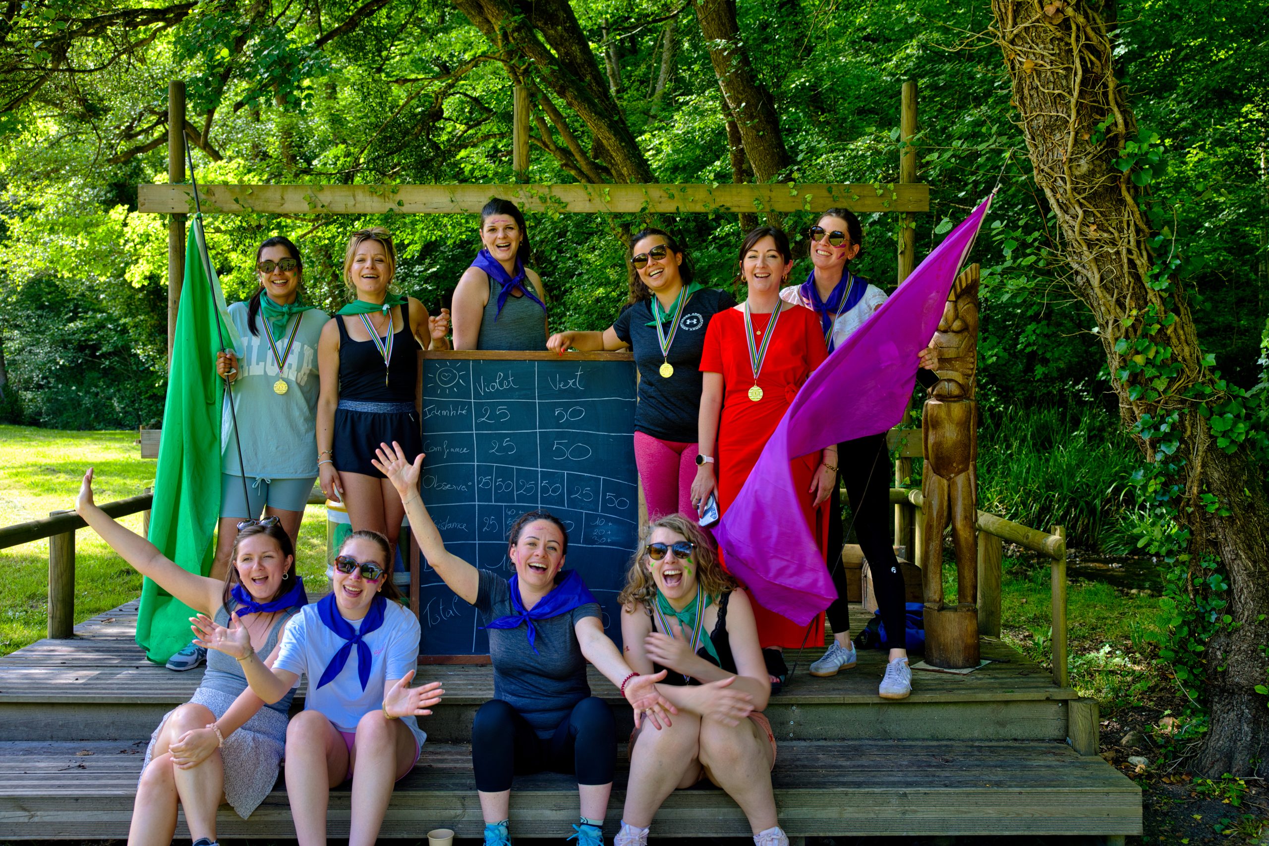 photo groupe evjf fin d'activité