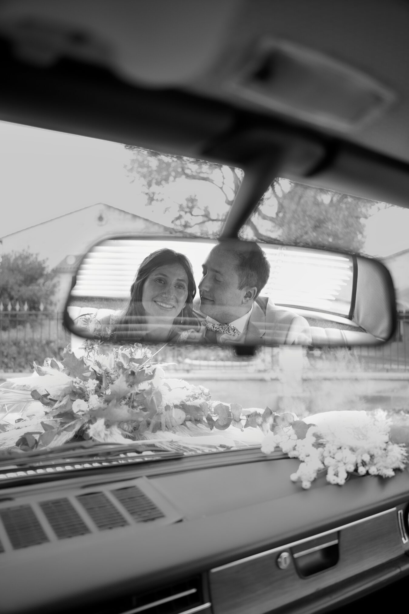 photo mariage couple noir et blanc